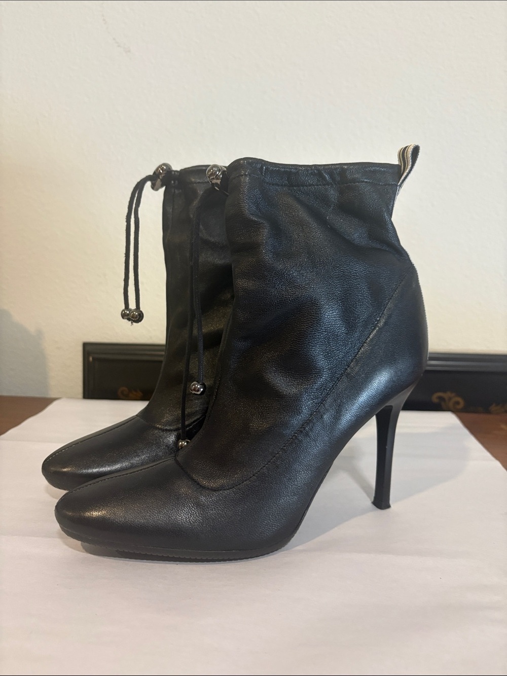 Ankle Boots STEVEN by Steve Madden Black Soft Leather Stiletto Toggle 🖤